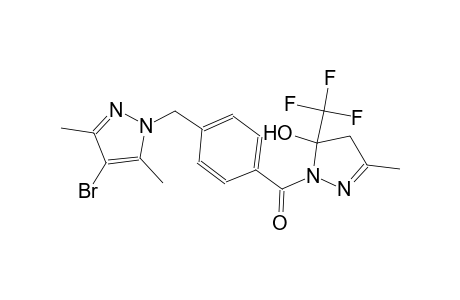 1-{4-[(4-bromo-3,5-dimethyl-1H-pyrazol-1-yl)methyl]benzoyl}-3-methyl-5-(trifluoromethyl)-4,5-dihydro-1H-pyrazol-5-ol