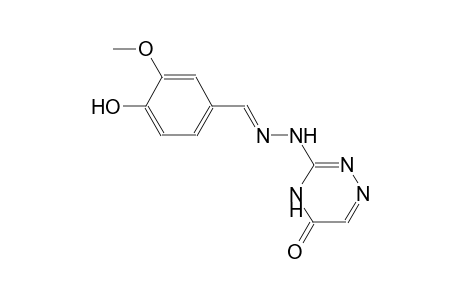 benzaldehyde, 4-hydroxy-3-methoxy-, (4,5-dihydro-5-oxo-1,2,4-triazin-3-yl)hydrazone