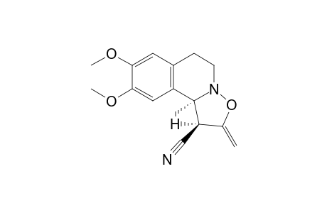 trans-1,5,6,10b-Tetrahydro-8,9-dimethoxy-10b-methyl-2-methylene-2H-isoxazolo[3,2-a]isoquinoline-1-carbonitrile