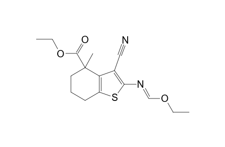 ETHYL-3-CYANO-2-ETHOXYMETHYLENEAMINO-4-METHYL-4,5,6,7-TETRAHYDROBENZO-[B]-THIOPHENE-4-CARBOXYLATE