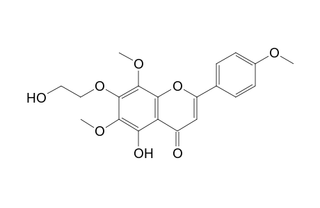 5-hydroxy-7-(2-hydroxyethoxy)-6,8-dimethoxy-2-(4-methoxyphenyl)chromen-4-one