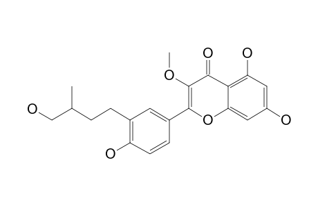 DODOVISCIN_I;2-[3-(4-HYDROXY-3-METHYLBUTYL)-4-HYDROXYPHENYL]-3-METHOXY-5,7-DIHYDROXY-4-H-1-BENZOPYRAN-4-ONE