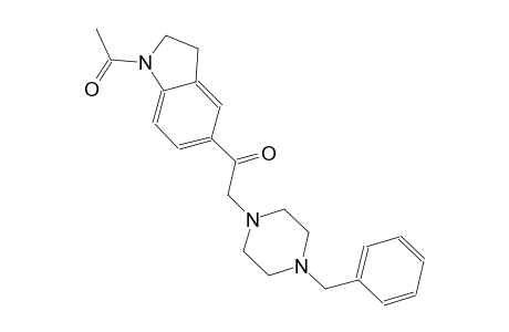 ethanone, 1-(1-acetyl-2,3-dihydro-1H-indol-5-yl)-2-[4-(phenylmethyl)-1-piperazinyl]-
