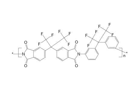 Fluoropolyimide based on 2-bis(3-aniline)hexafluoropropylene and 2-bis(3,4-phthalylanhydride)hexafluoropropylene
