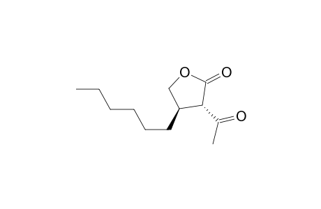 trans-3-Acetyl-4-n-hexyldihydro-2(3H)-furanone