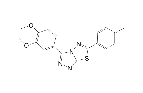 3-(3,4-dimethoxyphenyl)-6-(4-methylphenyl)[1,2,4]triazolo[3,4-b][1,3,4]thiadiazole
