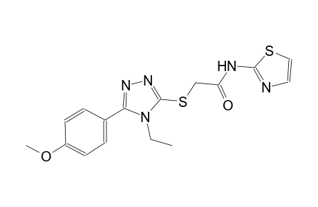 2-{[4-ethyl-5-(4-methoxyphenyl)-4H-1,2,4-triazol-3-yl]sulfanyl}-N-(1,3-thiazol-2-yl)acetamide