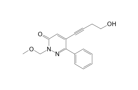 5-(4-Hydroxybut-1-ynyl)-2-methoxymethyl-6-phenyl-3-pyridazinone