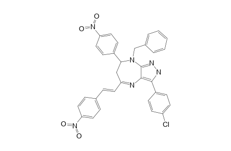 1-BENZYL-6-(4-CHLOROPHENYL)-2-(4-NITROPHENYL)-4-(4-NITROSTYRYL)-2,3-DIHYDROPYRAZOLO-[3,4-B][1,4]-DIAZEPINE
