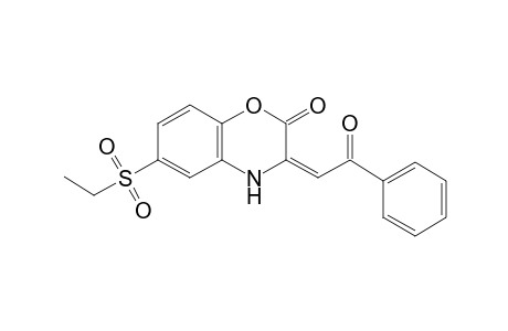 (3E)-6-(ethylsulfonyl)-3-(2-oxo-2-phenylethylidene)-3,4-dihydro-2H-1,4-benzoxazin-2-one