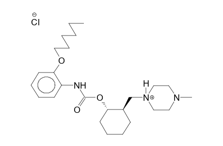 TRANS-N-2-HEXYLOXYPHENYL-O-[2-(4-METHYLPIPERAZINO)]CYCLOHEXYL)CARBAMATE HYDROCHLORIDE