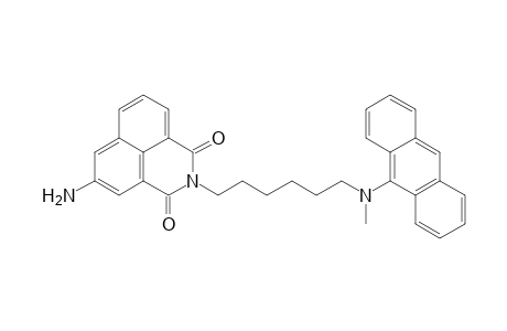 3-Amino-N-[2'-(9''-anthrylmethylamino)hexyl]-1,8-naphthalimide