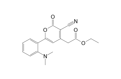 Ethyl 3-cyano-2-oxo-6-(N,N-dimethylaminophenyl)-2H-pyran-4-ylacetate