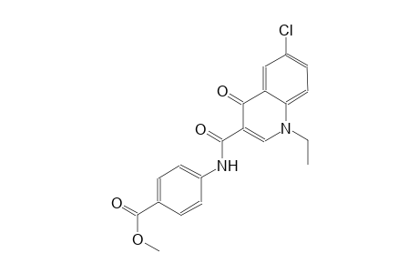 benzoic acid, 4-[[(6-chloro-1-ethyl-1,4-dihydro-4-oxo-3-quinolinyl)carbonyl]amino]-, methyl ester