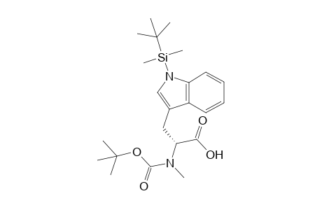 N(.alpha.)-(tert-Butoxycarbonyl)-N(.epison.)-tert-butyldimethylsilyl)-N(.alpha.)-methyl-D-tryptophan