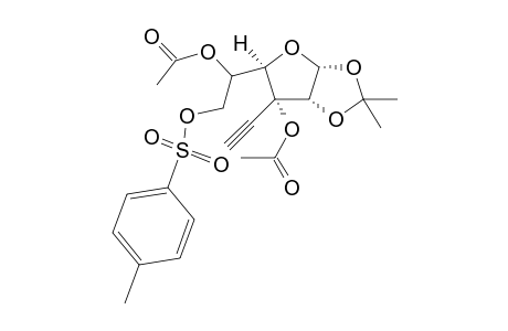 3,5-Di-O-acetyl-3-C-ethynyl-1,2-O-isopropylidene-6-O-p-toluenesulfonyl)-.alpha.,D-allo-furanose