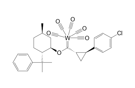 Pentacarbonyl{[(1S,2S)-2-(p-chlorophenyl)cyclopropyl][((1R,3R,4S)-8-phenylmenthyl)oxy]methylidene}tungsten(0)