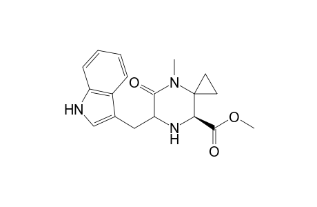 Methyl (3'S)-hexahydro-5'-[(indol-3'-yl)methyl]-1'-methyl-6'-oxo-spiro(cyclopropane-1,2'-pyrazine)-3'-carboxylate