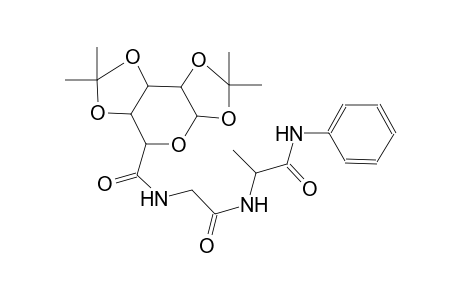 (3aR,5aR,8aS,8bR)-2,2,7,7-tetramethyl-N-(2-oxo-2-((1-oxo-1-(phenylamino)propan-2-yl)amino)ethyl)tetrahydro-3aH-bis([1,3]dioxolo)[4,5-b:4',5'-d]pyran-5-carboxamide