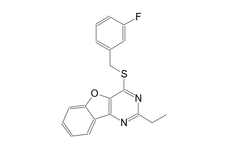 2-ethyl-4-[(3-fluorobenzyl)sulfanyl][1]benzofuro[3,2-d]pyrimidine