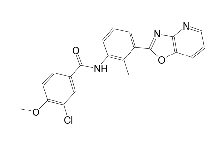 benzamide, 3-chloro-4-methoxy-N-(2-methyl-3-oxazolo[4,5-b]pyridin-2-ylphenyl)-