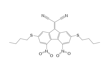 2-[2,7-bis(butylsulfanyl)-4,5-dinitro-fluoren-9-ylidene]propanedinitrile