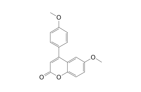 6-METHOXY-4-(4-METHOXYPHENYL)-2H-1-BENZOPYRAN-2-ONE
