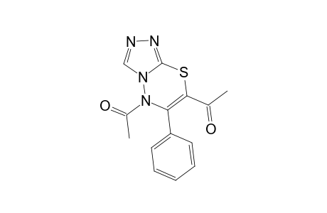 1-Ethanone, 1-(5-acetyl-6-phenyl-5H-[1,2,4]triazolo[3,4-b][1,3,4]thiadiazin-7-yl)-