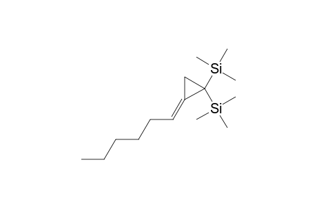 Cyclopropane, 2-hexylidene-1,1-bis(trimethylsilyl)-