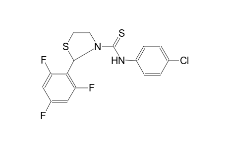 N-(4-chlorophenyl)-2-(2,4,6-trifluorophenyl)-1,3-thiazolidine-3-carbothioamide