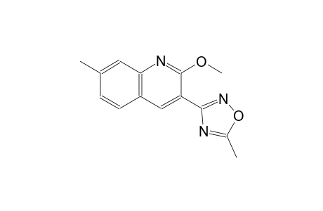 2-methoxy-7-methyl-3-(5-methyl-1,2,4-oxadiazol-3-yl)quinoline