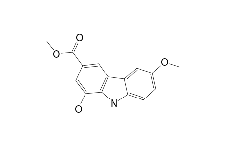 ClAUSINE-G;3-CARBOMETHOXY-1-HYDROXY-6-METHOXYCARBAZOLE