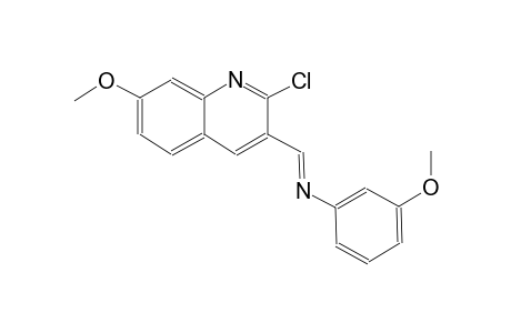 benzenamine, N-[(E)-(2-chloro-7-methoxy-3-quinolinyl)methylidene]-3-methoxy-