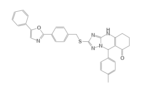 [1,2,4]triazolo[5,1-b]quinazolin-8(4H)-one, 5,6,7,9-tetrahydro-9-(4-methylphenyl)-2-[[[4-(5-phenyl-2-oxazolyl)phenyl]methyl]thio]-