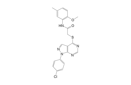 2-{[1-(4-chlorophenyl)-1H-pyrazolo[3,4-d]pyrimidin-4-yl]sulfanyl}-N-(2-methoxy-5-methylphenyl)acetamide