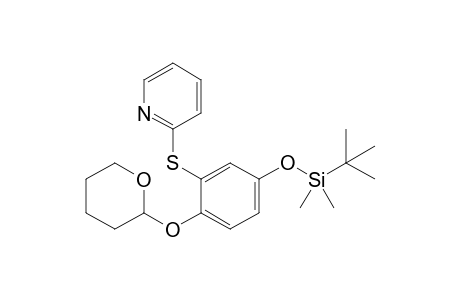 2-[5-(tert-Butyldimethylsiloxy)-2-(tetrahydropyran-2-yloxy)phenylsulfanyl]pyridine