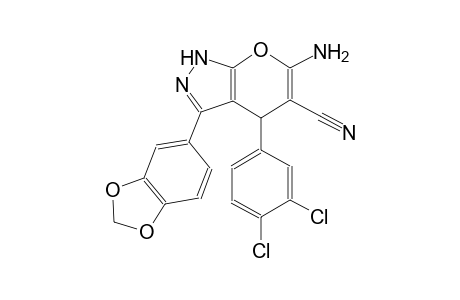 pyrano[2,3-c]pyrazole-5-carbonitrile, 6-amino-3-(1,3-benzodioxol-5-yl)-4-(3,4-dichlorophenyl)-1,4-dihydro-