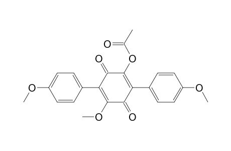 5-methoxy-3,6-di(p-methoxyphenyl)-1,4-benzoquinon-2-yl acetate