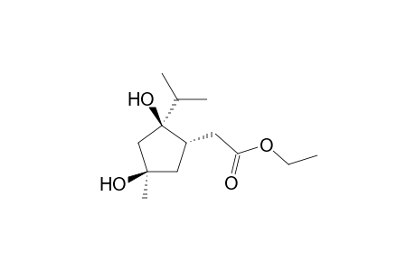 Ethyl (1R*,3S*,4S*)1-methyl-3-isopropyl-4-(carboxylatomethyl)-1,3-cyclopentanediol