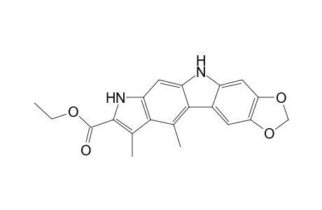 Ethyl 6,7-methylenedioxy-3,4-dimethyl-1,9-dihydro-pyrrolo[2,3-b]carbazole-2-carboxylate