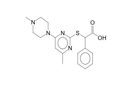 2-(1-phenyl-1-carboxymethylthio)-4-methyl-6-(4-methylpiperazino)pyrimidine