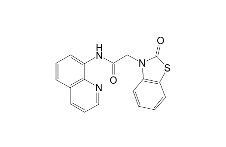 1,3-Benzothiazole-3-acetamide, 2,3-dihydro-2-oxo-N-(8-quinolinyl)-