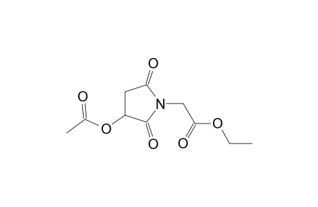 1-Pyrrolidineacetic acid, 3-(acetyloxy)-2,5-dioxo-, ethyl ester, (R)-