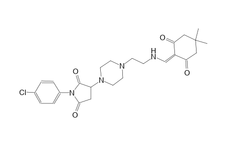 1-(4-chlorophenyl)-3-[4-(2-{[(4,4-dimethyl-2,6-dioxocyclohexylidene)methyl]amino}ethyl)-1-piperazinyl]-2,5-pyrrolidinedione