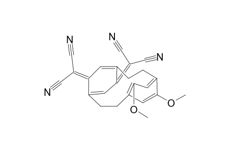 Propanedinitrile, 2,2'-(11,13-dimethoxytricyclo[8.2.2.24,7]hexadeca-4(16),6,10,12,13-pentaene-5,15-diylidene)bis-, stereoisomer