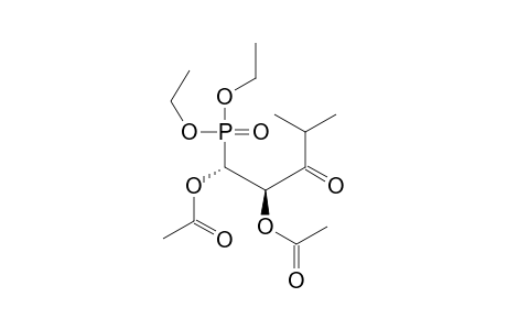 Phosphonic acid, [1,2-bis(acetyloxy)-4-methyl-3-oxopentyl]-, diethyl ester, (R*,R*)-(.+-.)-
