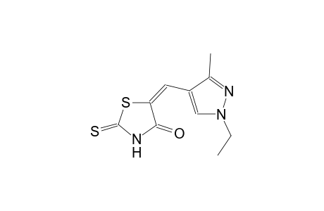 (5E)-5-[(1-ethyl-3-methyl-1H-pyrazol-4-yl)methylene]-2-thioxo-1,3-thiazolidin-4-one