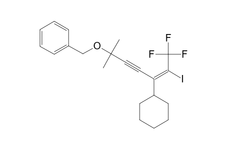 (E)-6-BENZYLOXY-3-CYCLOHEXYL-1,1,1-TRIFLUORO-2-IODO-6-METHYL-2-HEPTEN-4-YNE