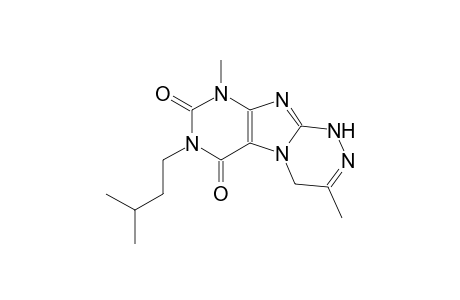 [1,2,4]triazino[3,4-f]purine-6,8(7H,9H)-dione, 1,4-dihydro-3,9-dimethyl-7-(3-methylbutyl)-