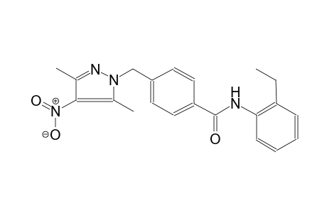 4-[(3,5-dimethyl-4-nitro-1H-pyrazol-1-yl)methyl]-N-(2-ethylphenyl)benzamide